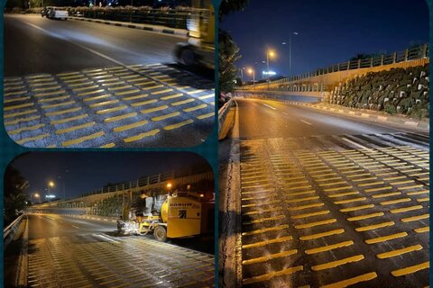 علائم و لغزندههای ترافیکی در معابر منطقه یک نصب شد ترافیک - کراپشده