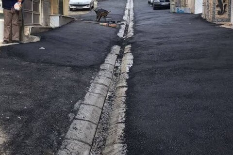 آسفالت خیابان «چشمه» در منطقه هشت بهسازی شد کوچه چشمه - کراپشده