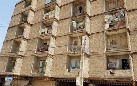 دستور قضایی برای تخلیه یک ساختمان هفت طبقه ناایمن در منطقه ۶ کرج ساختمان