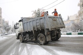 خدمات رسانی مدیریت شهری کرج همزمان با بارش برف