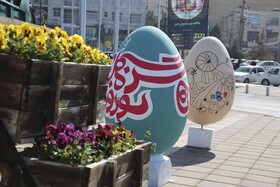 جانمایی ماکت تخم مرغ های رنگی در شهر کرج