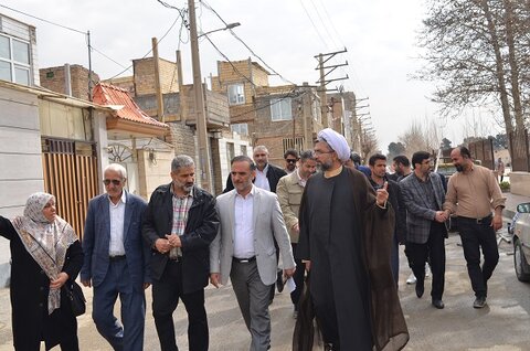 بازدید میدانی اعضای شورای اسلامی شهر و قائم مقام شهردار از محله قنبرآباد 4