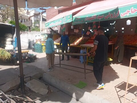 جلوگیری از بساط گستری و رفع موارد سد معبر در منطقه ۷ کرج 7