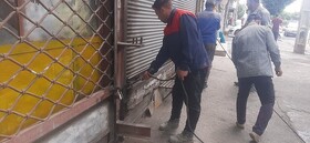 ۱۸ واحد فروش پسماند خشک در خیابان شهید ایرانی پلمب شد