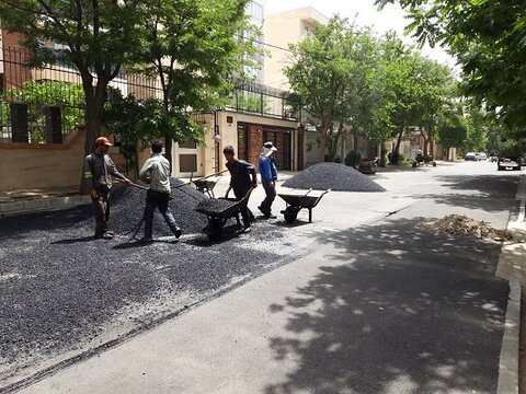 ۳ هزار متر از معابر فرعی و اصلی منطقه ۷ کرج بهسازی شد منطقه 7