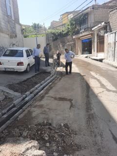 اجرای عملیات جدولگذاری و لولهگذاری در محله حصار 10