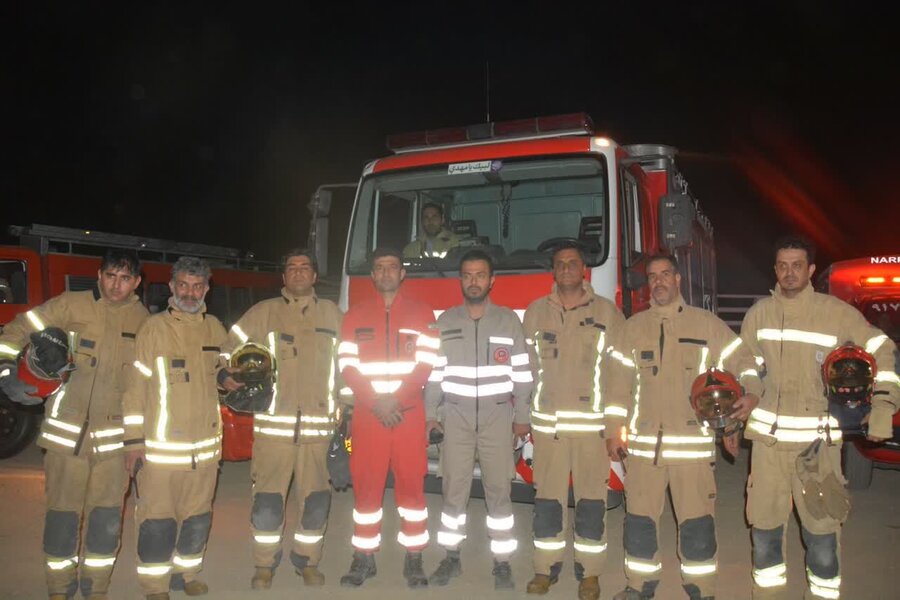 مانور عملیاتی آتشنشانان کرج در آزادراه همت