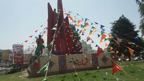 ۴ هزار متر ریسه رنگی در سطح منطقه ۹ کرج نصب شد 9