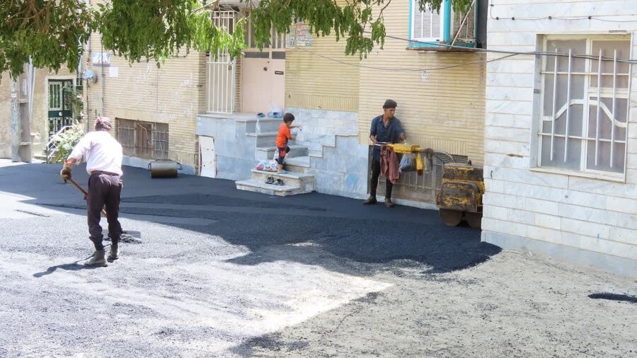 بهسازی معابر محلات کم برخوردار حسن آباد