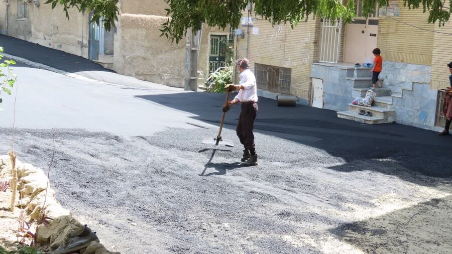 بهسازی معابر محلات کم برخوردار حسن آباد