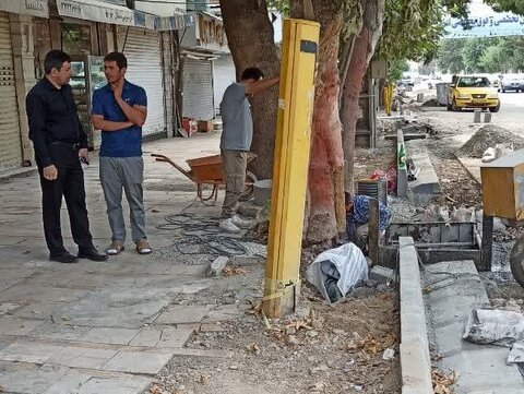 اجرای عملیات جدولگذاری و پیاده روسازی خیابان شهید بهشتی 1 - کراپشده