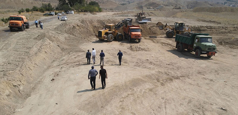 عملیات اجرایی احداث معبر اتصالی بزرگراه شمالی به بلوار انقلاب شمالی رصد شد