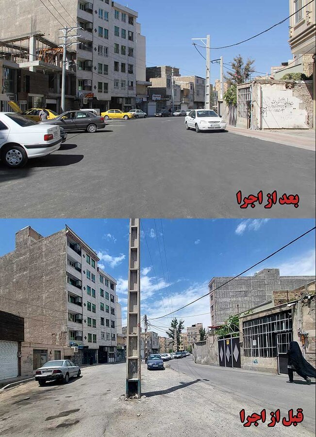 عملیات بهسازی محیطی محله حیدرآباد به اتمام رسید