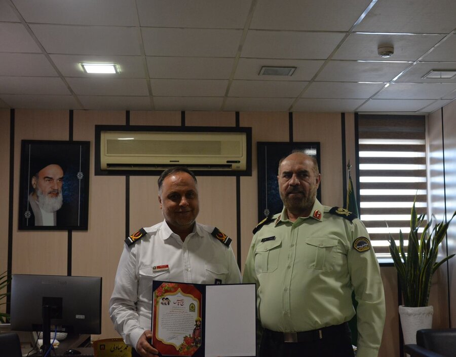 دیدار حافظان امنیت با رئیس آتش نشانی کرج