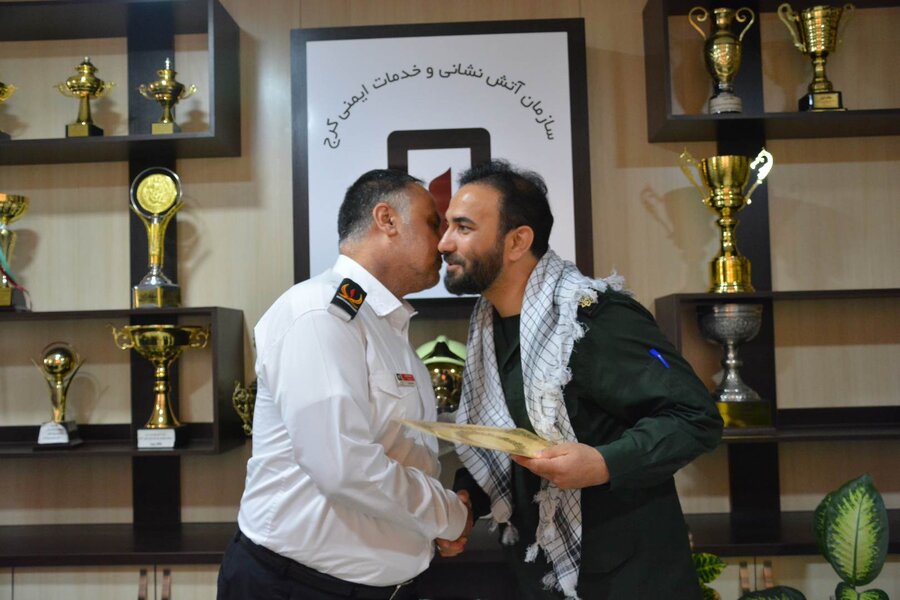 دیدار حافظان امنیت با رئیس آتش نشانی کرج