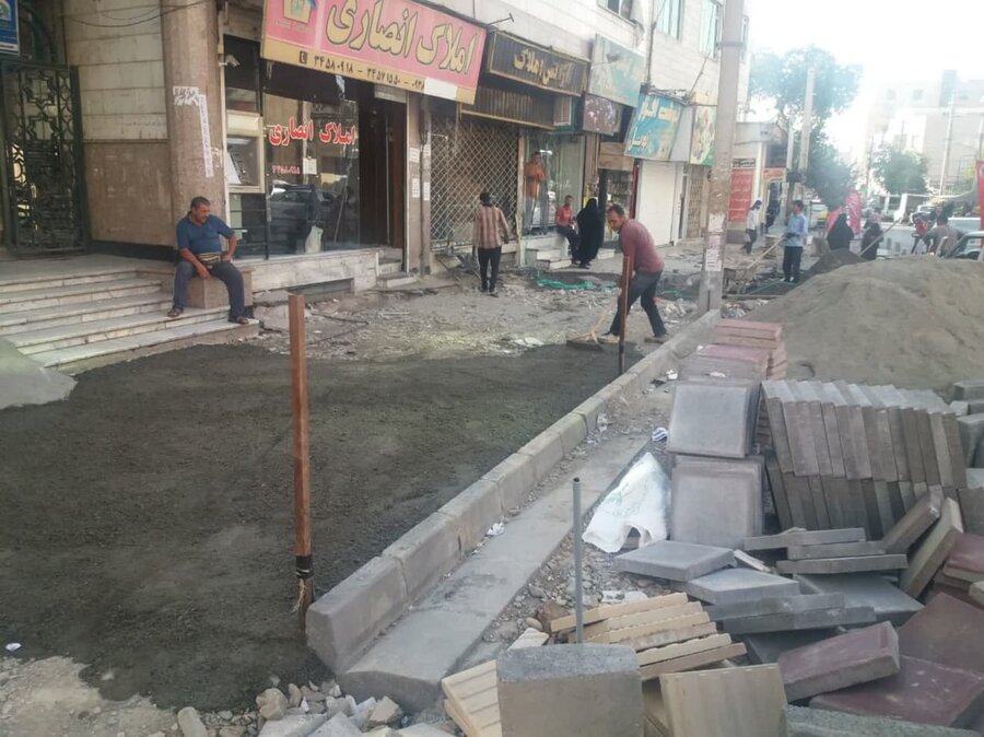 آغاز فاز دوم عملیات پیاده راهسازی و جدولگذاری در خیابان «عدل»