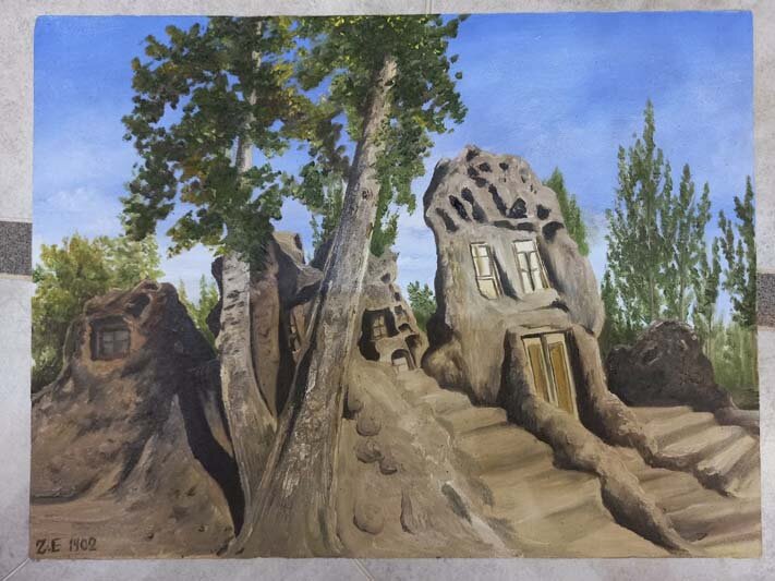 مسابقه بزرگ نقاشی عشایر و روستا در بوستان ایران کوچک برگزار شد