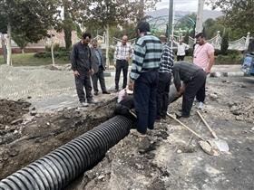 عملیات لوله گذاری «بلوار ماهان» انجام شد 8