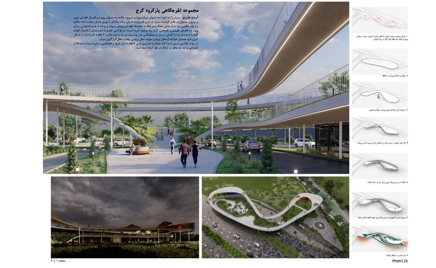 اعلام نتایج نهایی مسابقه طراحی اِلمان و فضای ورودی تفرجگاه پارکرود کرج