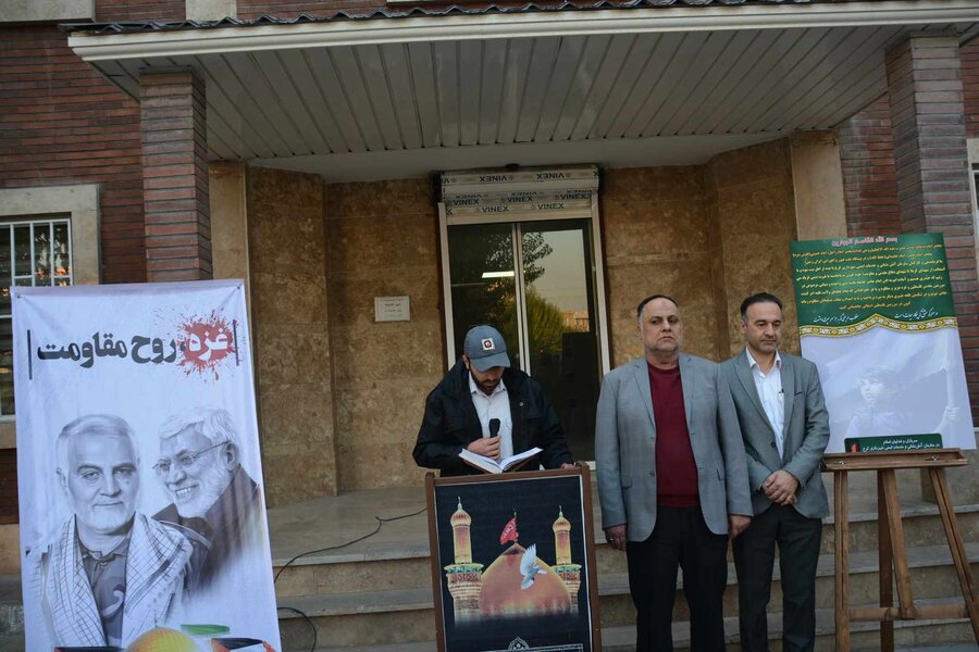 آتش نشانی کرج در حمایت از غزه یک صدا شد