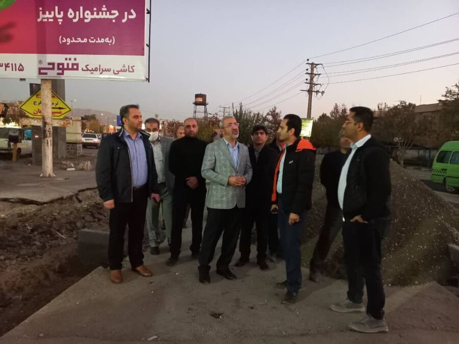 بازدید شهردار کرج از روند پیشرفت پروژه مسیر ویژه اتوبوس تندرو کرج