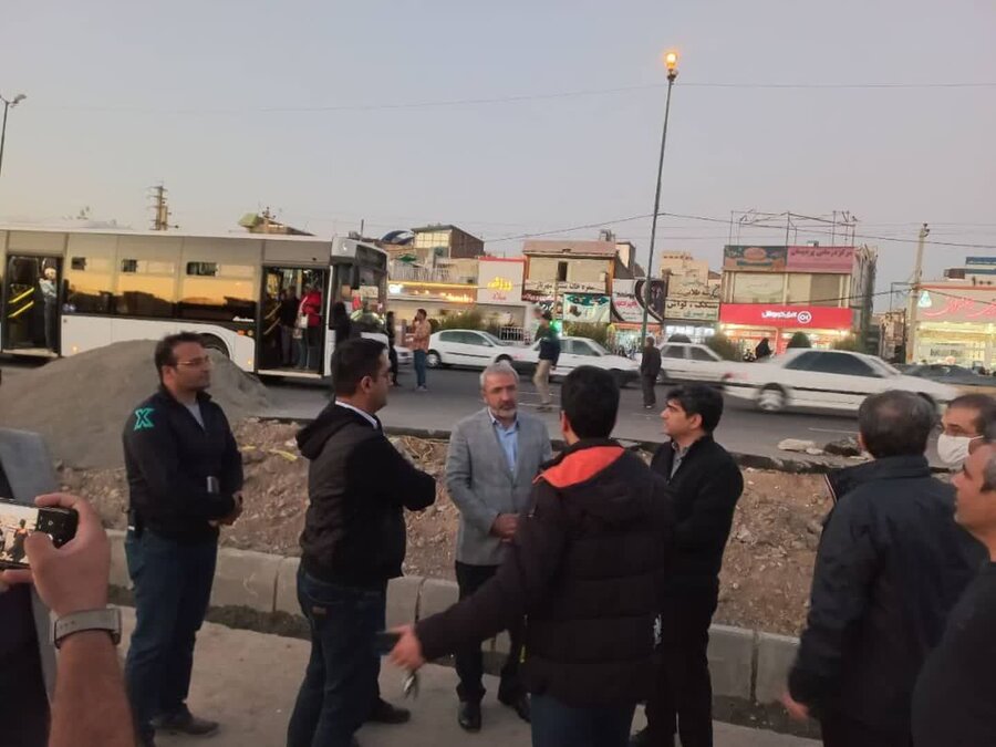 بازدید شهردار کرج از روند پیشرفت پروژه مسیر ویژه اتوبوس تندرو کرج