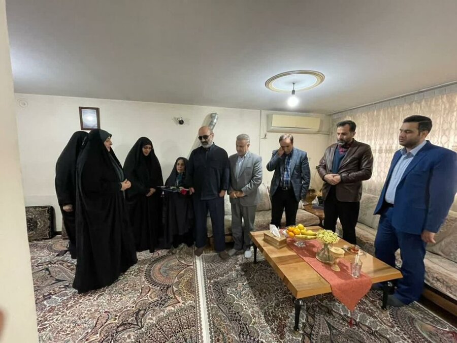 بازدید از خانواده های دو تن از جانبازان هفتاد درصد و روشندل (شهدای زنده)