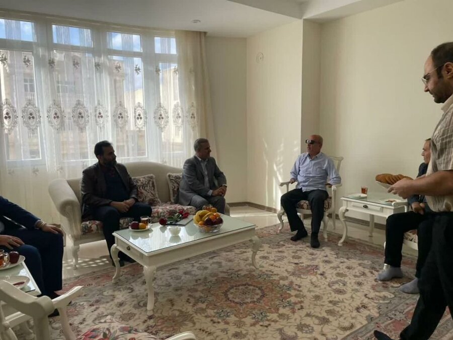 بازدید از خانواده های دو تن از جانبازان هفتاد درصد و روشندل (شهدای زنده)