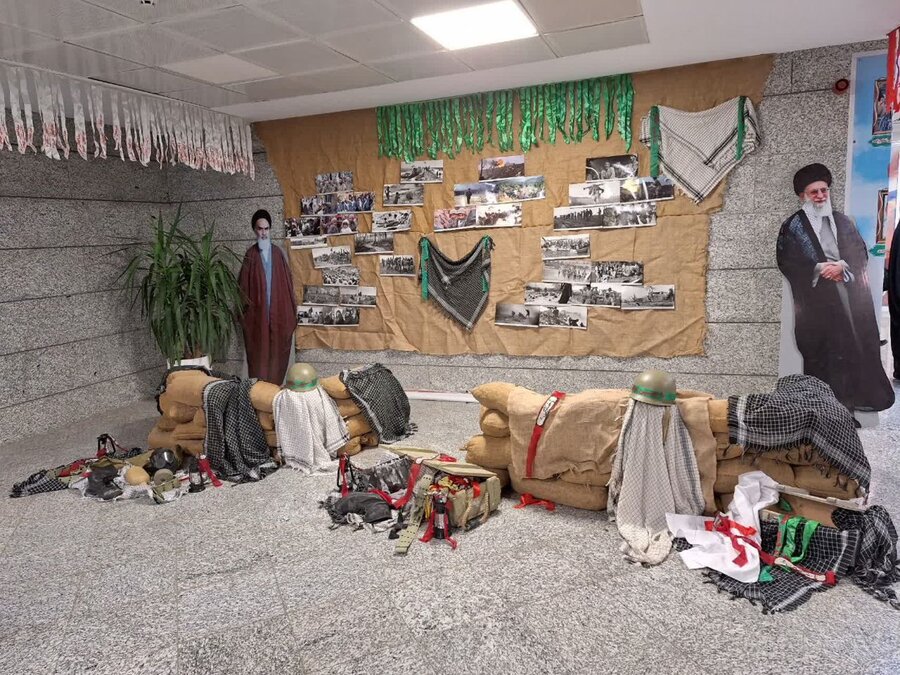 آذین بندی شهرداری مرکز بمناسبت گرامیداشت هفته بسیج