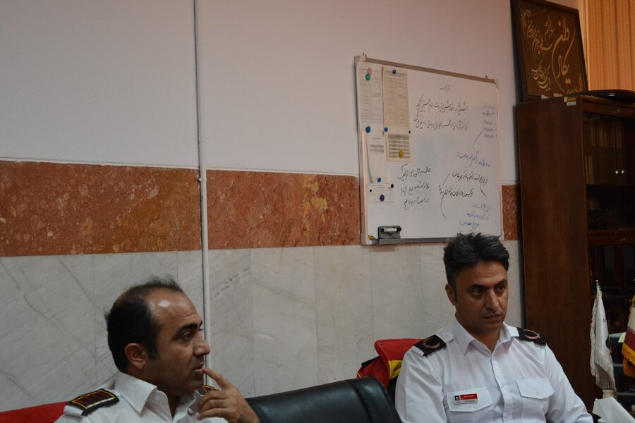 بازدید آتش نشانان قزوینی از مرکز ۱۲۵ کرج