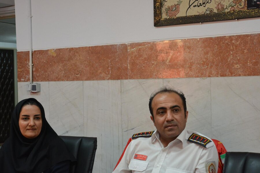 بازدید آتش نشانان قزوینی از مرکز ۱۲۵ کرج