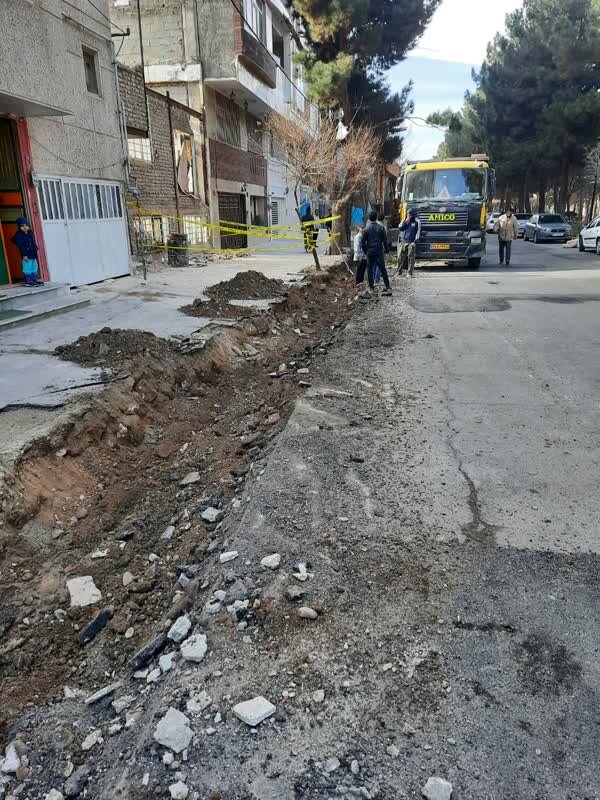 ترمیم و تعویض جداول فرسوده خیابان شهید فیروزبخت محله دولت آباد