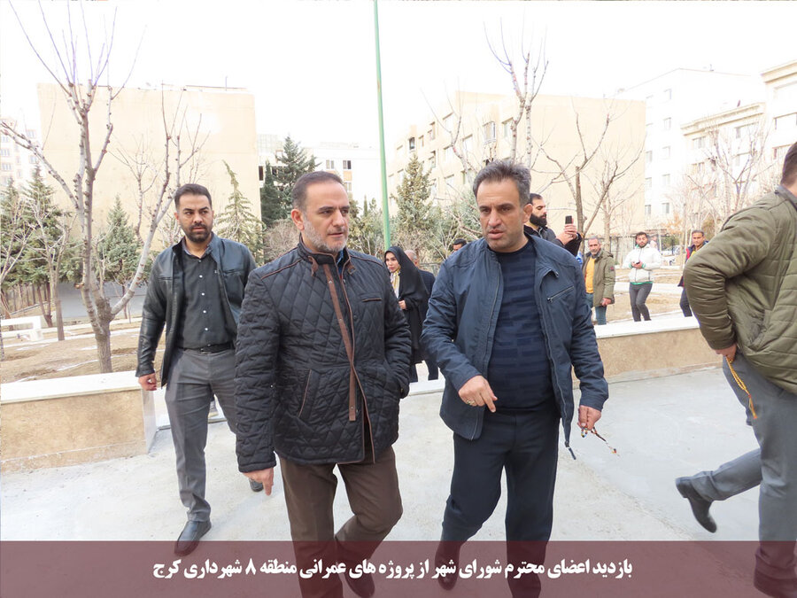 بازدید اعضای شورای اسلامی شهر کرج از پروژه های عمرانی در حال اجرا شهرداری منطقه ۸ کرج