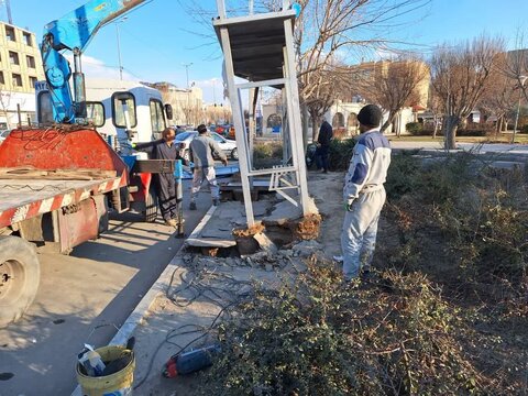 نوسازی و بازسازی تعداد ۵۵ ایستگاه اتوبوس سطح شهر ایستگاه اتوبوس