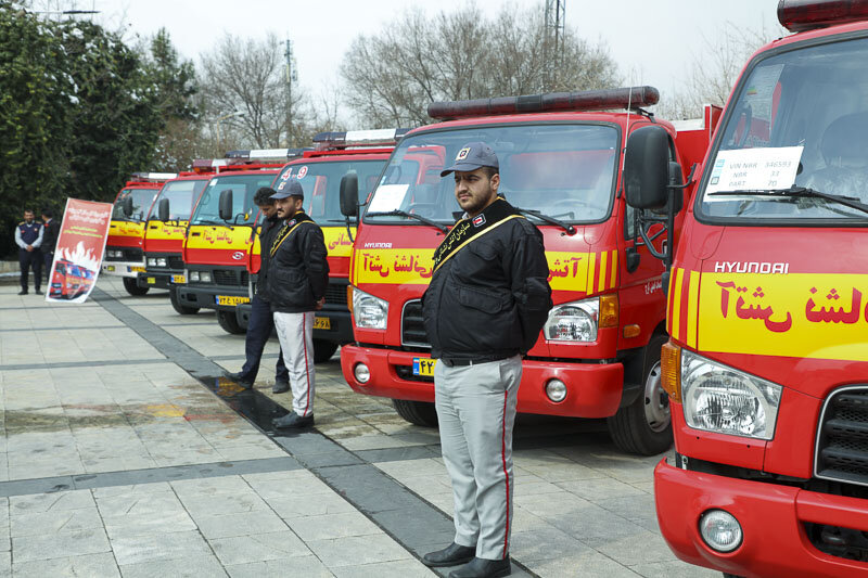 رونمایی از تجهیزات آتش نشانی شهرداری کرج