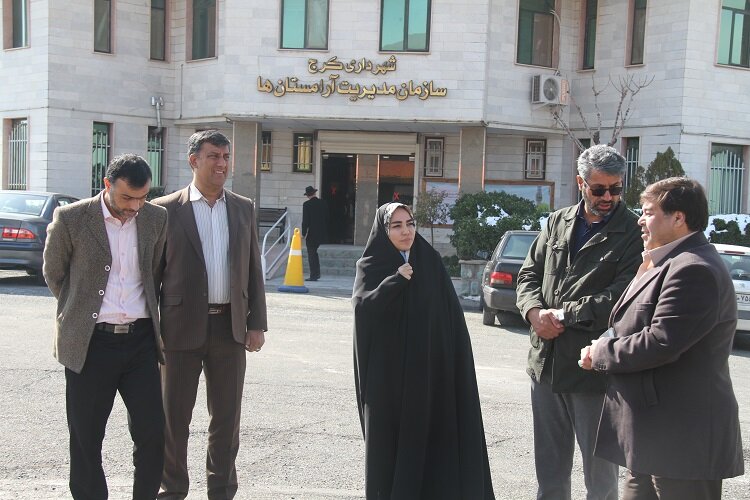 بازدید اعضای شورای شهر کرج از آرامستان بهشت سکینه(س)