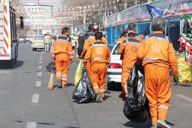 پاکسازی حاشیه اتوبان تهران، کرج به همت معاونت خدمات شهری شهرداری کرج
