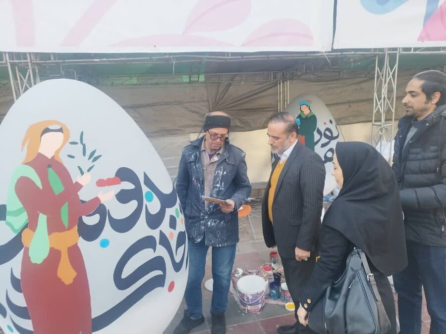 توزیع عادلانه المان ها و مبلمان شهری در استقبال از بهار قرآن و طبیعت، در نواحی مختلف شهر کرج