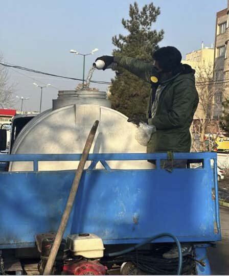 پایان عملیات سمپاشی زمستانه درختان در کرج