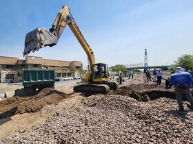 عملیات اجرایی پروژه زیرگذر پیاده رو پل راه آهن فاز ۵ مهرشهر