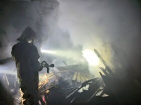 با تلاش آتش نشانان کرجی حریق کارگاه چوب‌بری مهار شد