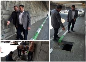 کانالها و چاههای زیر گذر هاشمی رفسنجانی لایروبی وپاکسازی شد 5