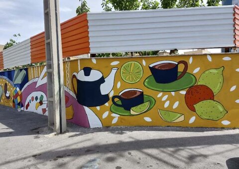 بهسازی دیوار مدرسه سوم شعبان