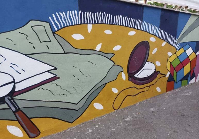 تکمیل عملیات رنگآمیزی و بهسازی دیوار مدرسه پسرانه سوم شعبان