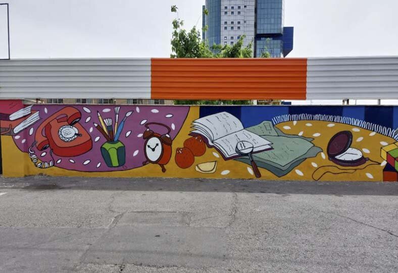 تکمیل عملیات رنگآمیزی و بهسازی دیوار مدرسه پسرانه سوم شعبان