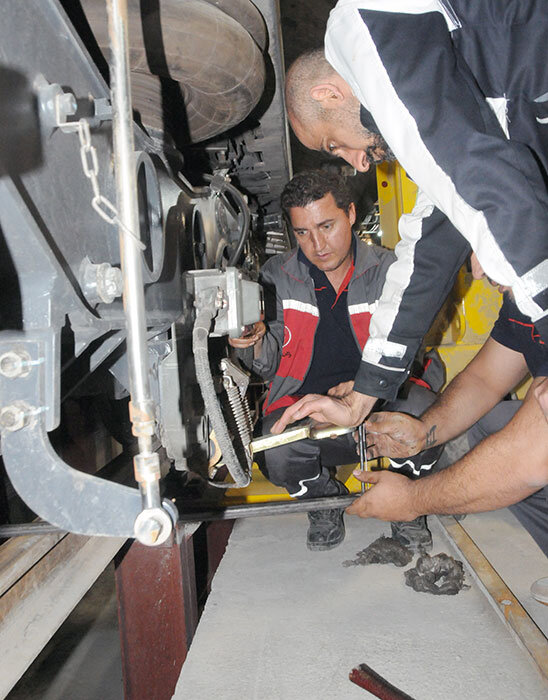 اولین رده تعمیراتی قطار متروی شهر کرج در تعمیرگاه موقت انجام شد