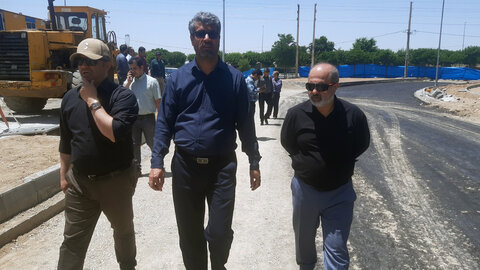 بازدید عضو شورای شهر کرج از پروژههای در دست احداث ادامه بولوار جمهوری شمالی و ادامه بولوار ناصربخت بازدید اسدیان از پروژه های عمرانی