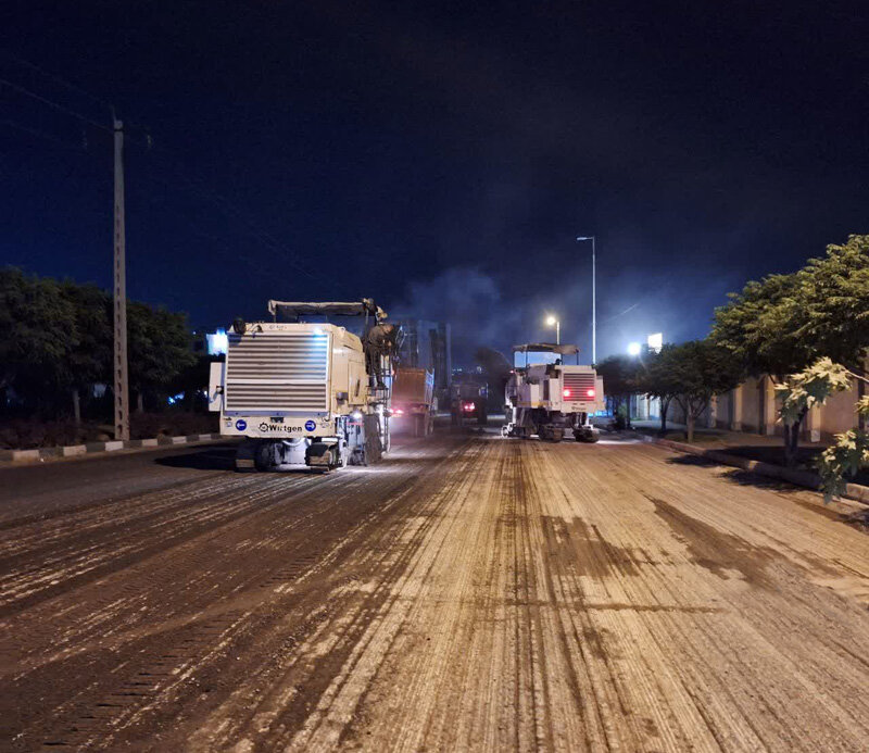 آغاز عملیات تراش و روکش مکانیزه آسفالت بولوار خوارزمی