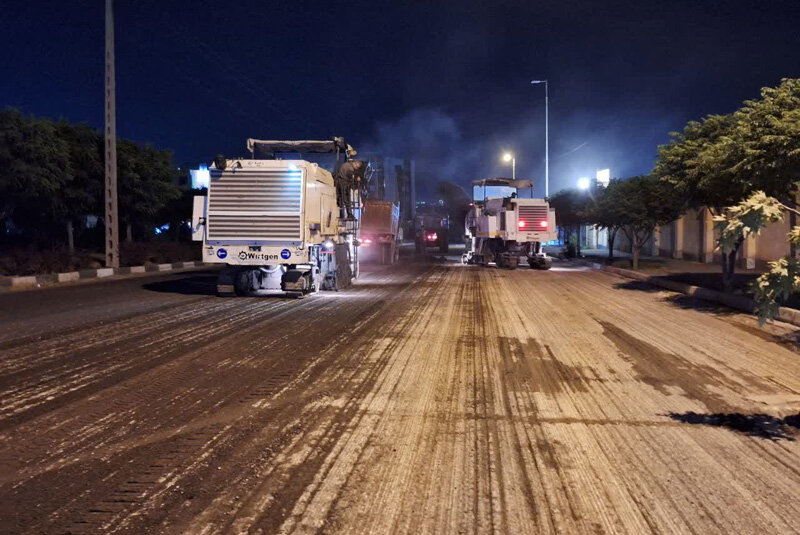 توزیع ۹ هزار تن آسفالت در بولوار خوارزمی حصارک