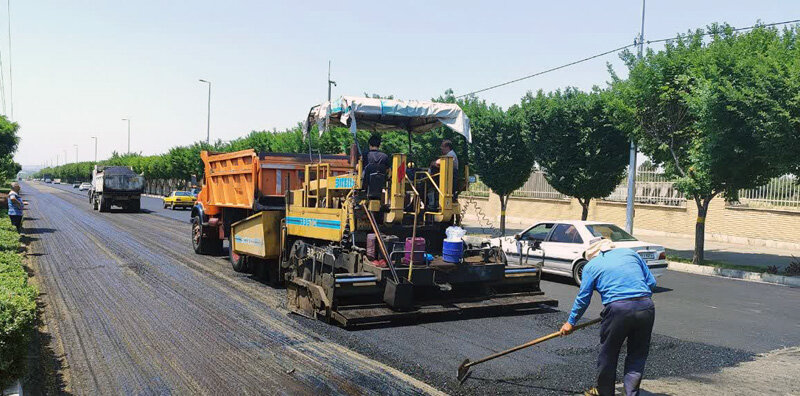 توزیع ۹ هزار تن آسفالت در بولوار خوارزمی حصارک